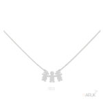 Collar personalizado siluetas: 2 niñas y 1 niño - Imagen 3