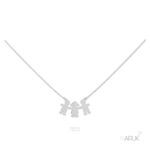 Collar personalizado siluetas: 2 niños y 1 niña - Imagen 2