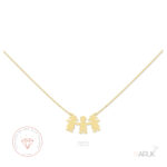Collar personalizado siluetas: 2 niñas y 1 niño