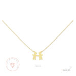 Collar personalizado 2 siluetas niño
