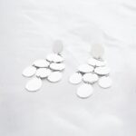 Pendientes geométricos cascada plateados