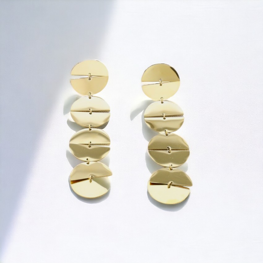Pendientes semicírculos dorados