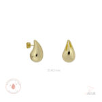 Pendiente gota acero waterproof | 21x12 mm