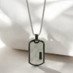 Collar Chapa Militar Plateada — Naruk Men
