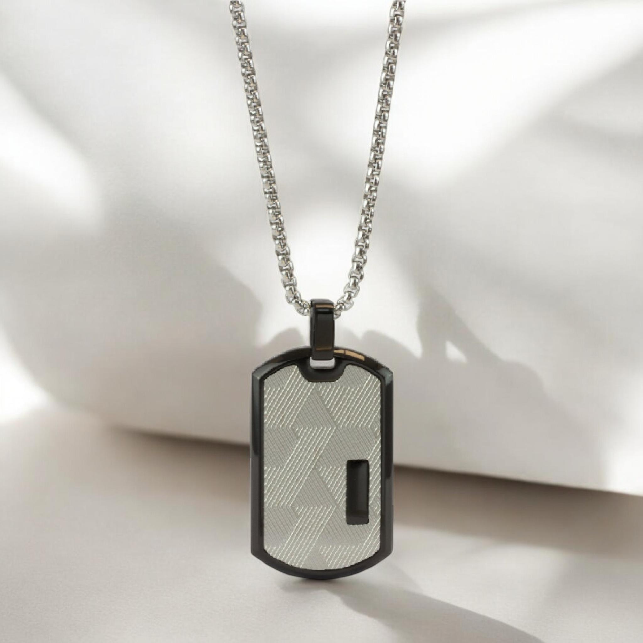 collar-hombre-chapa-militar-plateado-naruk-men1 Collar Chapa Militar Plateada — Naruk Men - Imagen 1