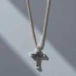 Collar Cruz Acero Texturizada — Naruk Men