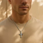 Collar Cruz Industrial bicolor — Naruk Men - Imagen 2