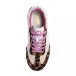 Zapatillas animal print con cordones rosa Amichi para mujer - Imagen 3