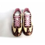Zapatillas animal print con cordones rosa Amichi para mujer