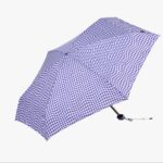 Paraguas Plegable Mujer Vichy Azul| Ultraligero Antiviento UV50+ - Imagen 2