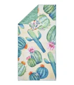 Toalla XL microfibra estampado cactus tamaño 180x90cm