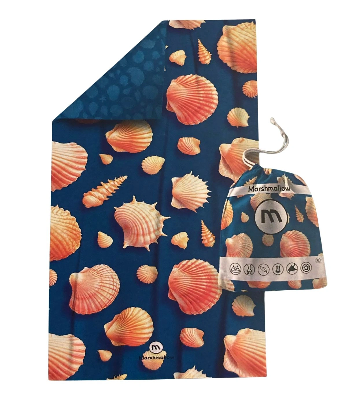 Toalla XL microfibra estampado conchas 180x90cm (copia)