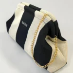 Bolso Naruk Bicolor Negrocon Cadena Dorada