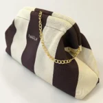 Bolso Naruk Bicolor chocolate con Cadena Dorada