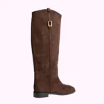 Bota Alta Marrón de Mujer Estilo Ecuestre - Imagen 3