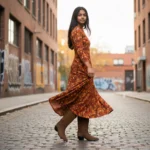 Bota Cowboy Camel de Mujer Caña Alta - Imagen 3