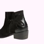 ALT imagen principal: Botín cowboy negro de mujer con tacón ancho