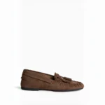 Mocasín Taupe Mujer con Borlas - Imagen 6
