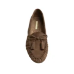 Mocasín Taupe Mujer con Borlas - Imagen 4