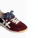 Zapatilla Burdeos Mujer Estilo Retro